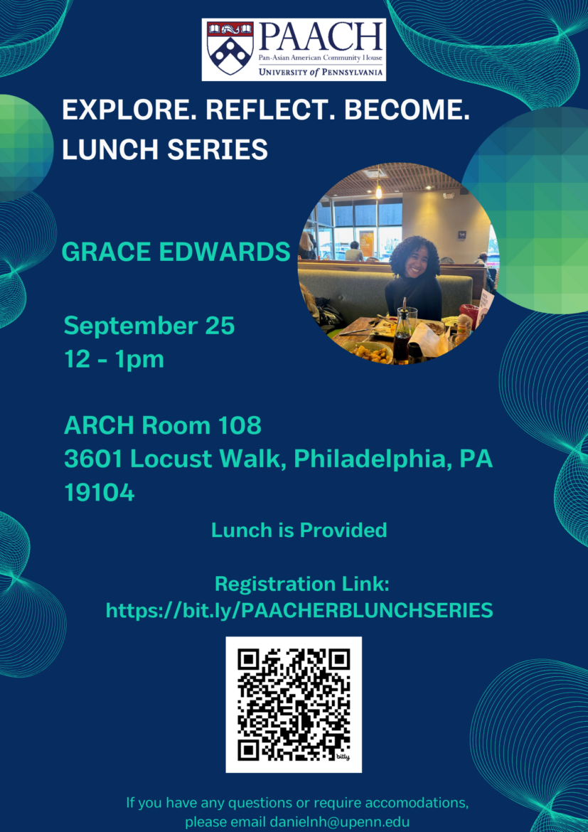 Pan-Asian American Community House Presents: Lunch Series with Speaker Grace Edwards flyer