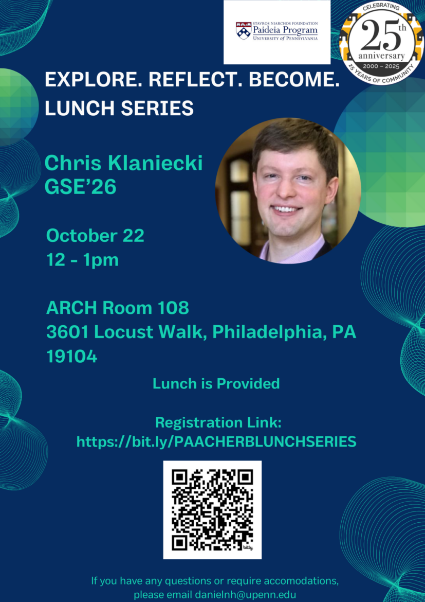Explore. Reflect. Become. Lunch Series flyer